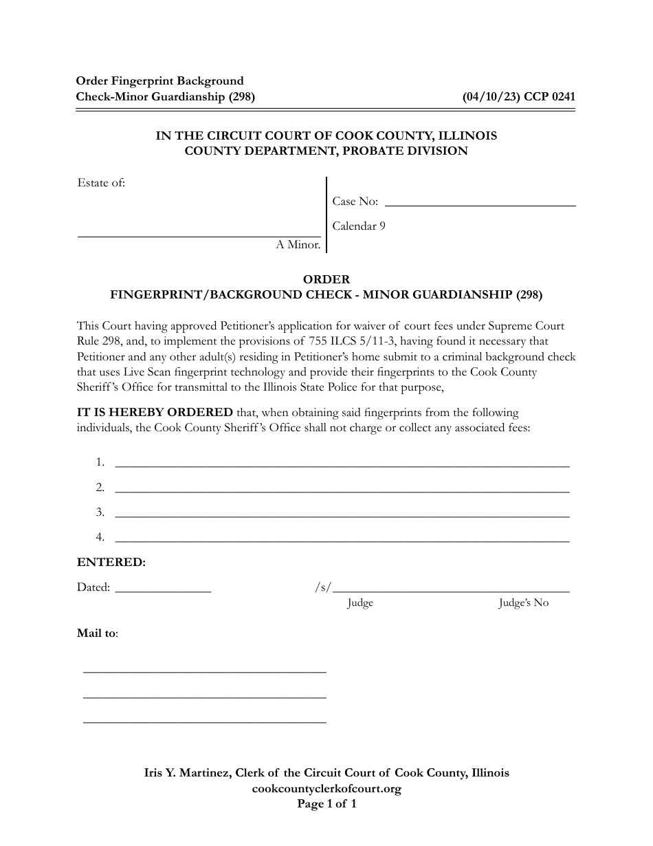 Form Ccp Fill Out Sign Online And Download Fillable Pdf Cook County Illinois