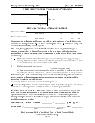 Document preview: Form CCG0135 Plenary Firearms Restraining Order - Cook County, Illinois