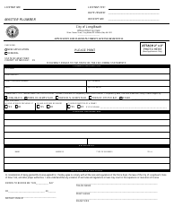 Document preview: Application for Master Plumber's License or Renewal - City of Long Beach, New York