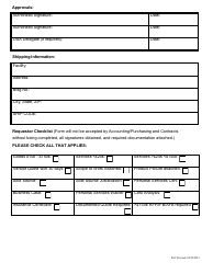 Purchase of Goods/Services Requisition Form - Colorado, Page 2