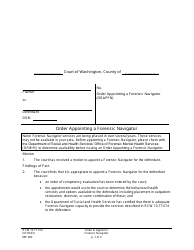 Document preview: Form MP203 Order Appointing a Forensic Navigator - Washington