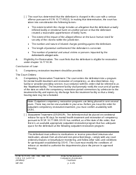Form MP250 Order for Misdemeanor Competency Restoration Treatment - Washington, Page 2