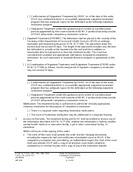 Form MP250 Order for Misdemeanor Competency Restoration Treatment - Washington, Page 3
