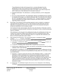 Form MP250 Order for Misdemeanor Competency Restoration Treatment - Washington, Page 5