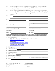 Form MP250 Order for Misdemeanor Competency Restoration Treatment - Washington, Page 6