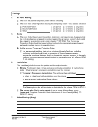 Form PO030 Temporary Protection Order and Hearing Notice - Washington, Page 3