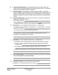 Form PO030 Temporary Protection Order and Hearing Notice - Washington, Page 5