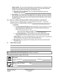 Form PO030 Temporary Protection Order and Hearing Notice - Washington, Page 9