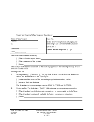 Form MP260 Order Dismissing Felony Charges and Directing Civil Commitment Evaluation - Washington