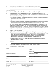 Form MP260 Order Dismissing Felony Charges and Directing Civil Commitment Evaluation - Washington, Page 2