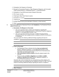 Form WS002 Order Finding Compliance - Weapons/Firearms Surrender - Washington, Page 2