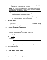 Form FL Parentage321 Motion for Immediate Restraining Order (Ex Parte) - Washington, Page 4