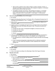 Form FL Parentage321 Motion for Immediate Restraining Order (Ex Parte) - Washington, Page 5