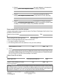 Form FL Parentage321 Motion for Immediate Restraining Order (Ex Parte) - Washington, Page 7