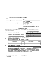 Document preview: Form FL All Family150 Restraining Order - Washington