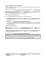 Form FL Modify521 Motion to Adjust Child Support Order - Washington, Page 3