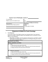 Document preview: Form FL Parentage342 Response to Petition for Facto Parentage - Washington