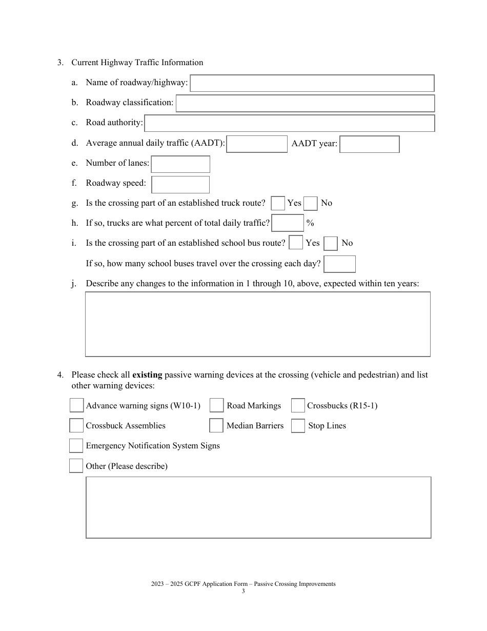 Grant Application - Improvements at Passive Railroad Crossings - Grade Crossing Protective Fund - Washington, Page 3