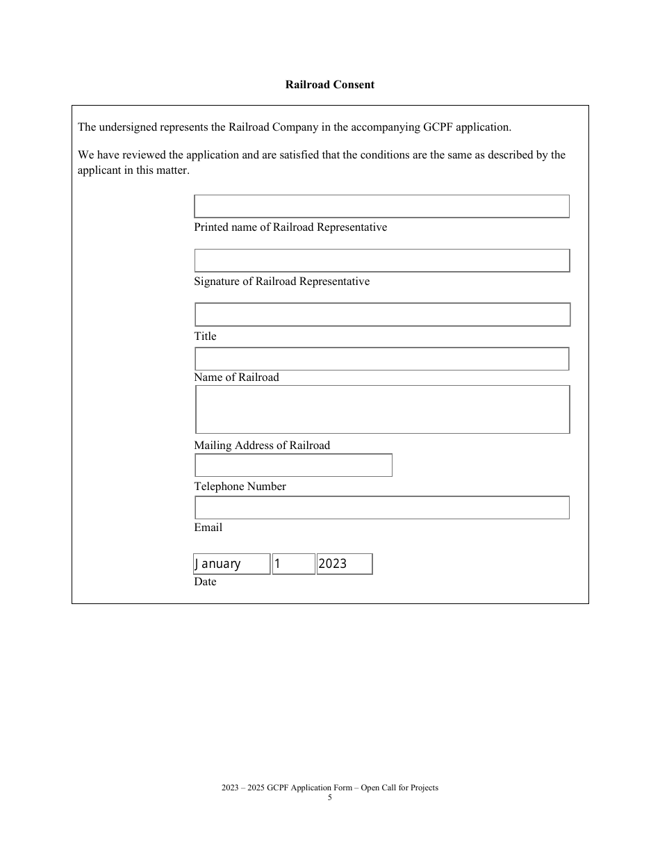 Grant Application - Open Call for Projects - Grade Crossing Protective Fund - Washington, Page 5