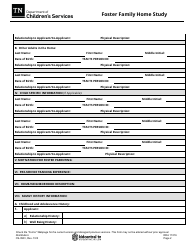 Form CS-0961 Foster Family Home Study - Tennessee, Page 2