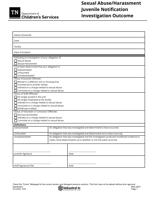 Form CS-4233  Printable Pdf