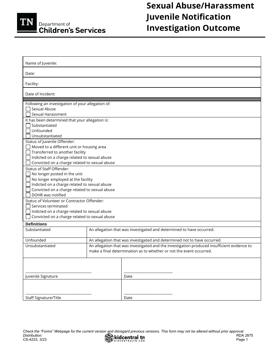 Form CS-4233 - Fill Out, Sign Online and Download Fillable PDF ...