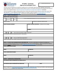 Document preview: Form DDAP-EFM-7100 Pa Wits - Treatment Agency Set up Request Form - Pennsylvania