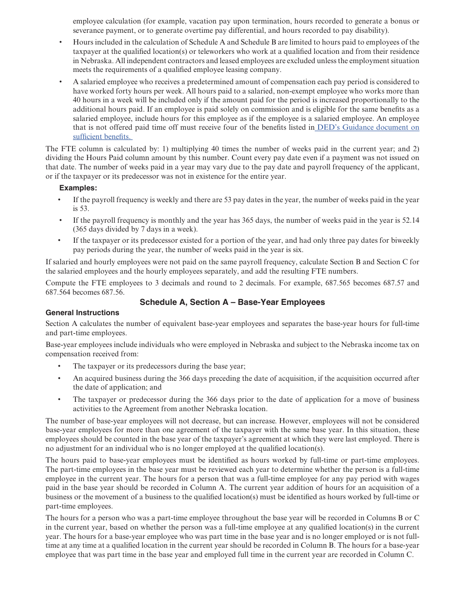 Form 1107N Imagine Nebraska Act Incentive Computation - Nebraska, Page 14