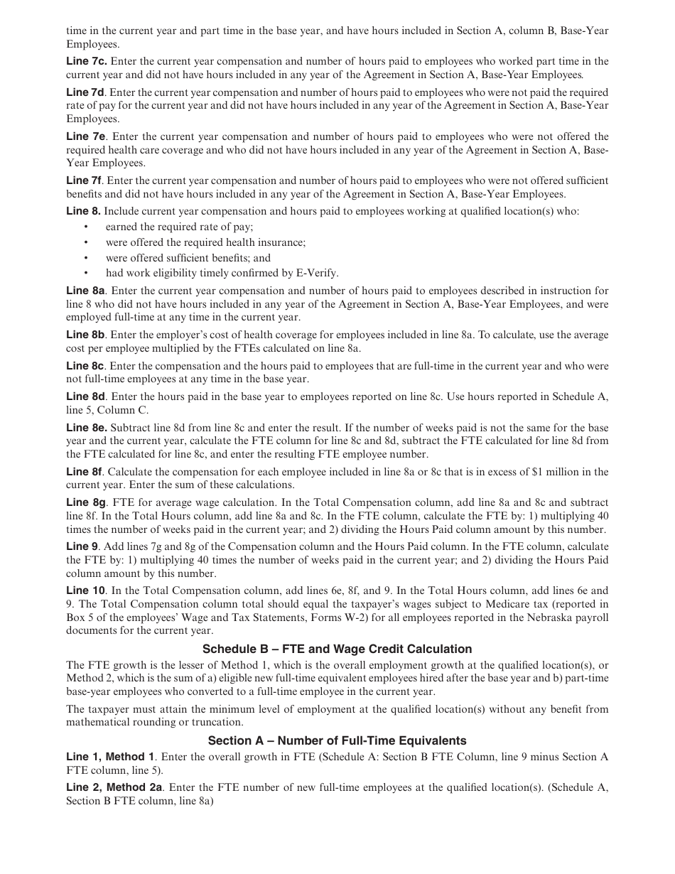 Form 1107N Imagine Nebraska Act Incentive Computation - Nebraska, Page 17