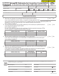 Form 1107N Imagine Nebraska Act Incentive Computation - Nebraska