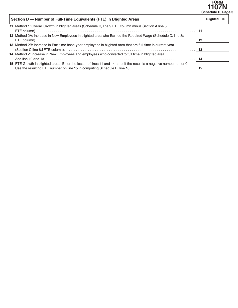 Form 1107N Imagine Nebraska Act Incentive Computation - Nebraska, Page 25