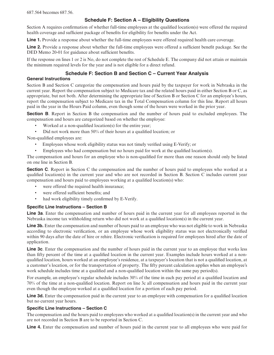 Form 1107N Imagine Nebraska Act Incentive Computation - Nebraska, Page 31