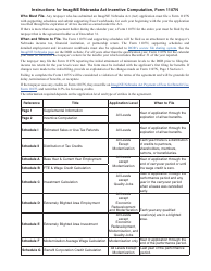 Form 1107N Imagine Nebraska Act Incentive Computation - Nebraska, Page 3