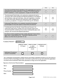 Derelict Vessel Removal Project Application for Reimbursement - Washington, Page 5