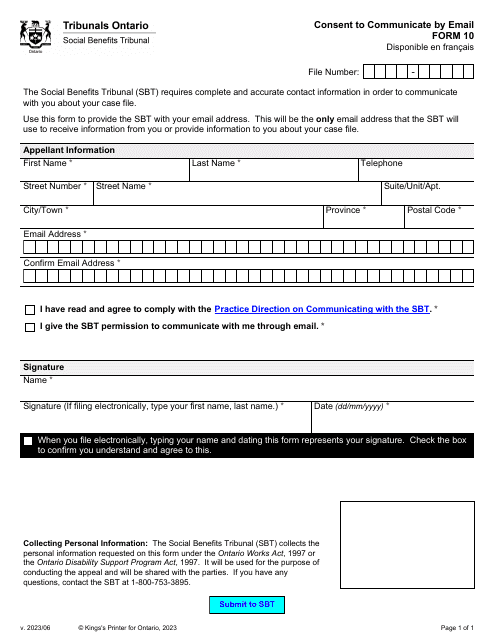 Form 10  Printable Pdf