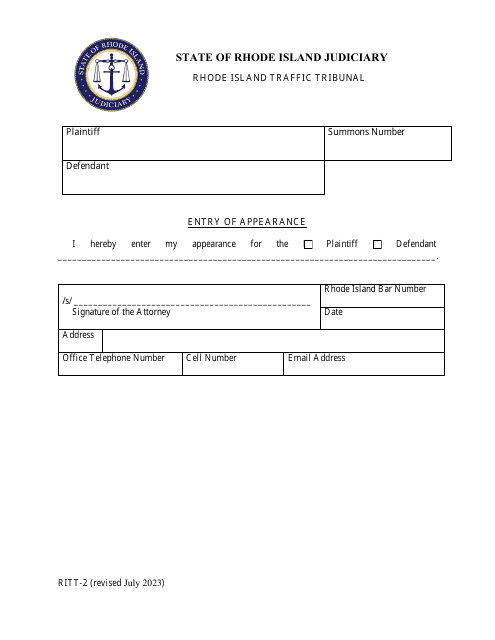 Form RITT-2  Printable Pdf