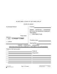 Document preview: Form 3C-P-555 Order Granting or Dismissing Petition for Assisted Community Treatment - Hawaii