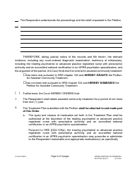 Form 3C-P-555 Order Granting or Dismissing Petition for Assisted Community Treatment - Hawaii, Page 6