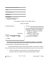 Document preview: Form 3C-P-559 Petition for Additional Period of Assisted Community Treatment - Hawaii