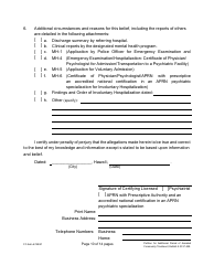Form 3C-P-559 Petition for Additional Period of Assisted Community Treatment - Hawaii, Page 10