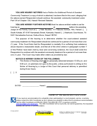 Form 3C-P-559 Petition for Additional Period of Assisted Community Treatment - Hawaii, Page 14