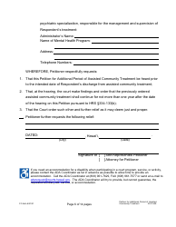 Form 3C-P-559 Petition for Additional Period of Assisted Community Treatment - Hawaii, Page 6