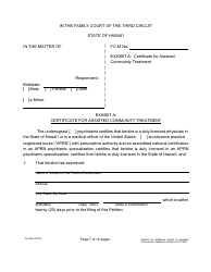 Form 3C-P-559 Petition for Additional Period of Assisted Community Treatment - Hawaii, Page 7