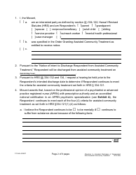 Form 3C-P-558 Objection to Intended Discharge of Respondent From Assisted Community Treatment - Hawaii, Page 2