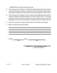 Form 3C-P-558 Objection to Intended Discharge of Respondent From Assisted Community Treatment - Hawaii, Page 4