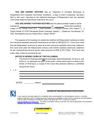 Form 3C-P-558 Objection to Intended Discharge of Respondent From Assisted Community Treatment - Hawaii, Page 8