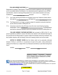 Form 3C-P-557 Notice of Intent to Discharge Respondent From Assisted Community Treatment - Hawaii, Page 3