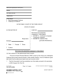 Document preview: Form 3C-P-553 Petition for Assisted Community Treatment - Hawaii