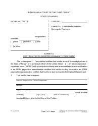 Form 3C-P-553 Petition for Assisted Community Treatment - Hawaii, Page 7