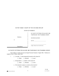 Form 2F-P-466 Ex Parte Petition for an Hrs 586 Temporary Restraining Order - Hawaii